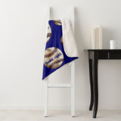 Blue Personal Baseball Throw Blanket, Sherpa (In situ)