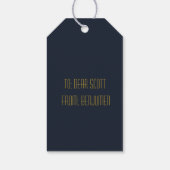 Blue Personal Gift Label Cadeaulabel (Achterkant)