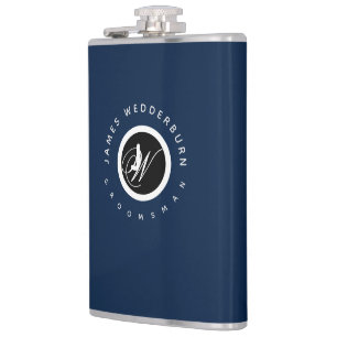 Blue Personalize Groomsman Wedding Favor Heupfles