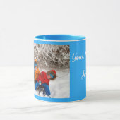 Blue personalize Photo Template Coffee Mok (Midden)