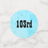 Blue Personalized 103rd Birthday Confetti (Kleine voorkant)