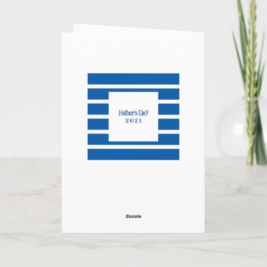 Blue Personalized 1st Vaderdag Son Kaart (Achterkant)