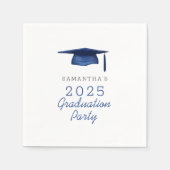 Blue Personalized 2025 Afstudeerfeest Servet (Voorkant)