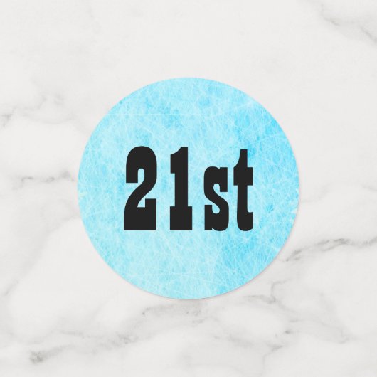 Blue Personalized 21st Birthday Confetti (Kleine voorkant)