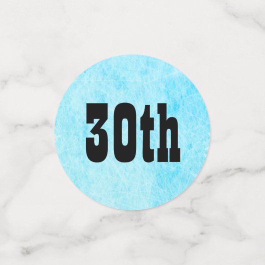 Blue Personalized 30th Birthday Confetti (Kleine voorkant)