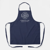 Blue Personalized Apron with Logo Custom Uniform Schort (Voorkant)