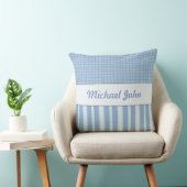 Blue Personalized Baby Nursery Pillow Kussen (Stoel)