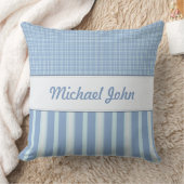 Blue Personalized Baby Nursery Pillow Kussen (Deken)