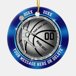 Blue Personalized Basketball Ornaments for Girls Keramisch Ornament