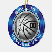 Blue Personalized Basketball Ornaments for Girls Keramisch Ornament (Links)