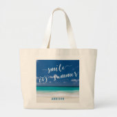 Blue Personalized Beach Bags Jumbo Tas (Voorkant)