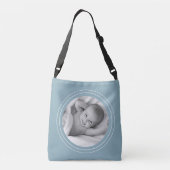 Blue Personalized Crossbody Bag Crossbody Tas (Achterkant)