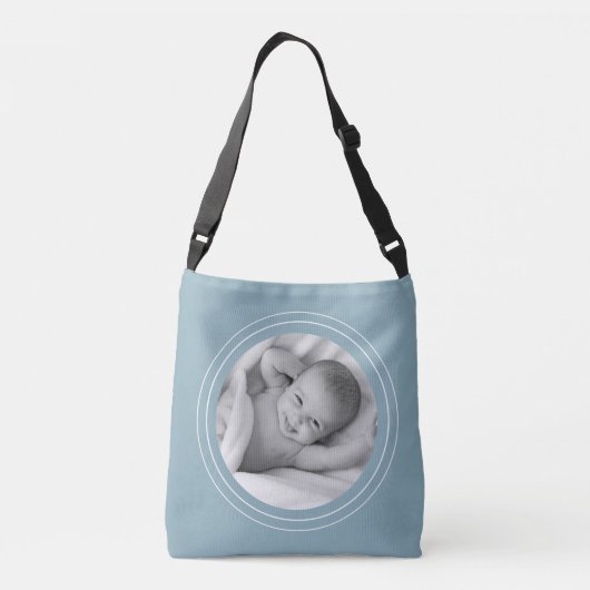 Blue Personalized Crossbody Bag Crossbody Tas (Achterkant)