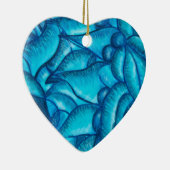 Blue Personalized I Love You Heart Pendant Keramisch Ornament (Rechts)