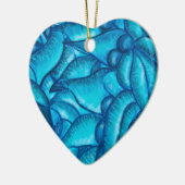 Blue Personalized I Love You Heart Pendant Keramisch Ornament (Links)