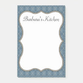 Blue Personalized Kitchen Notitieblok Gift Post-it® Notes (Voorkant)