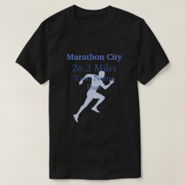 Blue Personalized Marathon Runner T-Shirt