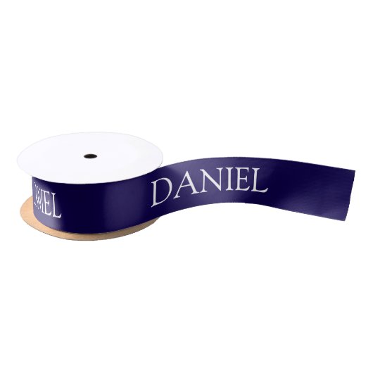 Blue Personalized Name Satijnen Lint (Spoel)