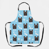 Blue Personalized Pet Photo Hondenliefhebber Insta Schort (Voorkant)