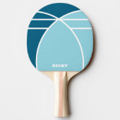 Blue Personalized Ping Pong Paddle with Name Tafeltennisbatje (Achterkant)