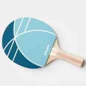Blue Personalized Ping Pong Paddle with Name Tafeltennisbatje (Zijkant)