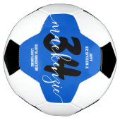 Blue Personalized Team Colors Name Jersey Number Voetbal (Gedraaid)