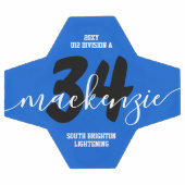 Blue Personalized Team Colors Name Jersey Number Voetbal (Enkel)