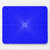 Blue Perspective Grid vervormd Muismat (Voorkant)