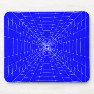 Blue Perspective Grid vervormd Muismat