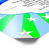 Blue  Pet Adoption Certificate Foto Afdruk (Hoek)