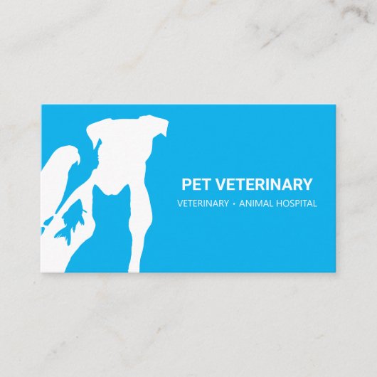 Blue Pet Boutique cat dog bird rabbit fish Vet Visitekaartje (Voorkant)