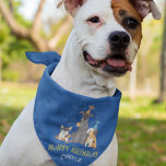 Blue Pet Dog Birthday Party Funny Bandana<br><div class="desc">Blauw Huisdier Hond Verjaardagsfeest Grappig Bandana. Vier de verjaardag van je liefdevolle huisdier met deze kleurrijke ballon bandana. Voeg jouw tekst en de naam van de hond toe om plezier te hebben met het huisdier en het gezin.</div>