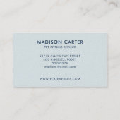 Blue Pet Sitting Service-Visitekaartje Visitekaartje (Achterkant)