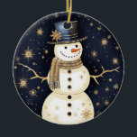 Blue Pet Snowman Ornament<br><div class="desc">Mooie Blue Pet Snowman Ornament</div>