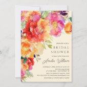 Blue Petal bruids douche uitnodiging (Voorkant)