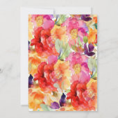 Blue Petal bruids douche uitnodiging (Achterkant)