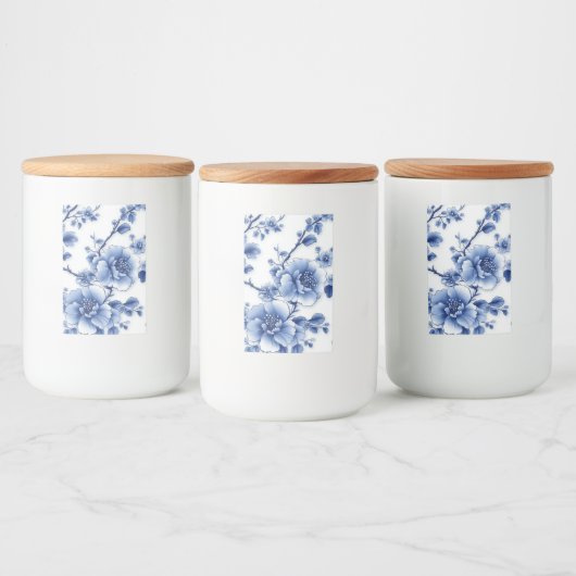 Blue Petal Ceramic Storage Jar Voedselcontainer Etiket (Flessen)