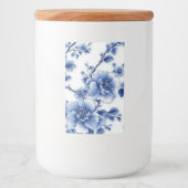 Blue Petal Ceramic Storage Jar Voedselcontainer Etiket (Voorkant)