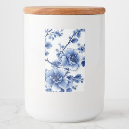 Blue Petal Ceramic Storage Jar Voedselcontainer Etiket