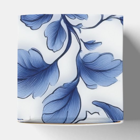 Blue Petal Cube Gift Box Bedankdoosjes (Bovenkant)