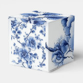 Blue Petal Cube Gift Box Bedankdoosjes (Achterkant)