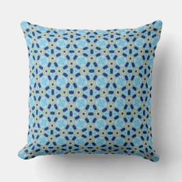Blue Petal Harmony Throw Pillow Kussen