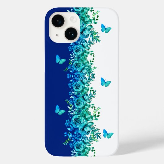 Blue Petal Symphony Phone Case (Achterkant)