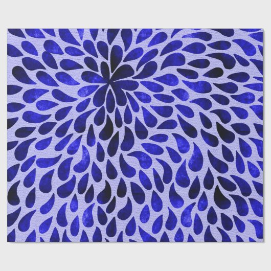 Blue Petals Cadeaupapier (Vlak)
