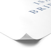 Blue Petals Prosecco Tuin Bruidsfeest Welkom Poster (Hoek)