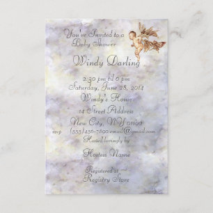 Blue Peter Pan Baby vliegt met FairiesShower Invi Save The Date