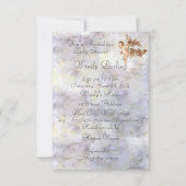 Blue Peter Pan Baby vliegt met FairiesShower Invi Save The Date (Voorkant)