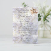 Blue Peter Pan Baby vliegt met FairiesShower Invi Save The Date (Staand voorkant)