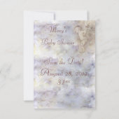 Blue Peter Pan Baby vliegt met FairiesShower Invi Save The Date (Achterkant)