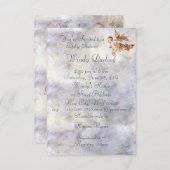 Blue Peter Pan Baby vliegt met FairiesShower Invi Save The Date (Voorkant / Achterkant)